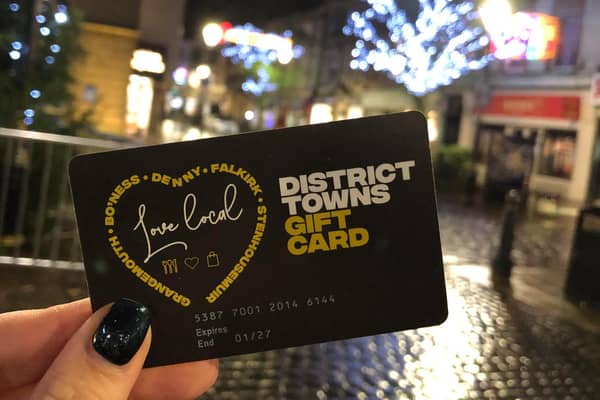 The District Towns Gift Card scheme allows people to buy anything from £5 to £500 on a card
