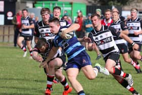 Action from Saturday's exciting encounter between Dumfries and Falkirk (Pic by Gordon Honeyman)