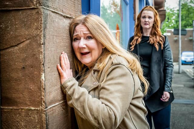 Kathryn Howden and Gayle Telfer Stevens as Maggie and Caitlin