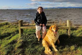 Grace Kidd with guide dog Mollie. Pic: Contributed