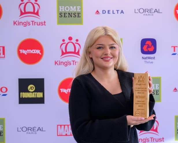Bethany was named the Rising Star at The King's Trust Awards. Pic: Sandy Young