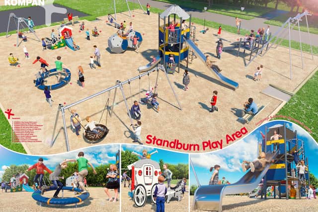 How Standburn's new play park will look. Contributed.