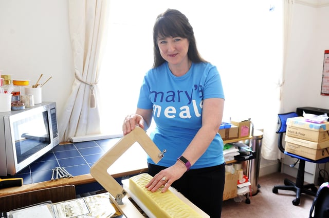 Janice Evans who's making 1000 soap bars for Mary's Meals.