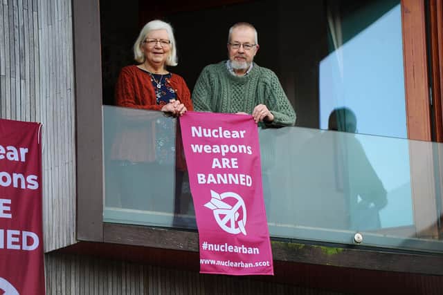 Cath and Richard Dyer mark the UN Treaty for the Prohibition of Nuclear Weapons becoming law