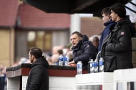 Max Christie watches on from the stand during Saturday's cup tie at Prestonfield against Linlithgow Rose (Pictures by Alan Murray)