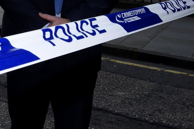 Police taped off the area following the discovery of the body in the canal