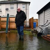 Moray Hurlbert and his flooded back garden - which has been like this for more than two decades. Pic: Michael Gillen