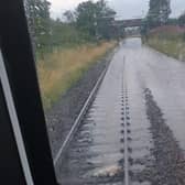 ScotRail
@ScotRail
UPDATE: This image sent through from the Edinburgh - Glasgow express route shows the extent of flooding on the railway this morning.