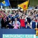 10-06-2017. Picture Michael Gillen. GLASGOW. Hampden. 2018 FIFA World Cup Russia Qualifier. Scotland v England. Scotland fans celebrate Leigh Griffiths second goal. 