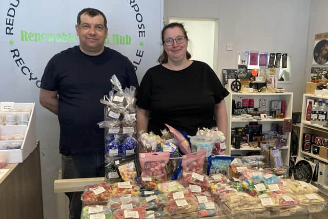 Under the banner of D&G Sweetzone, Graham and Donna are also marketing their own sweets by renting shelf space in the hub.