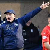 John McGlynn (pictured with assistant boss Paul Smith) takes Falkirk to Edinburgh this Saturday (Pic Michael Gillen)