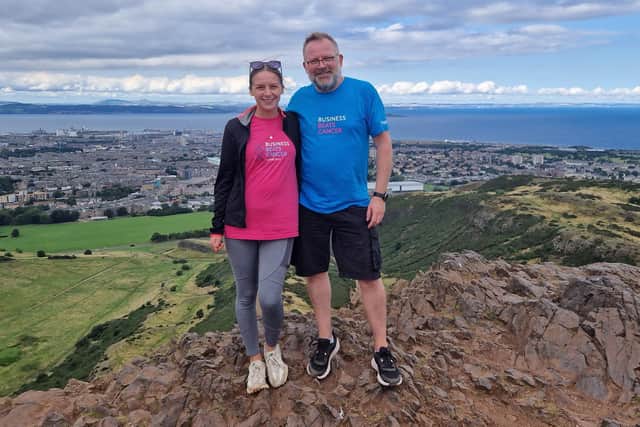 Anna and Andrew Walker on the 7 Hills Challenge in 2023.