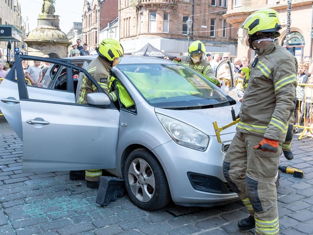 Firefighters showing their elite levels of training.