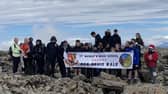 St Mungo's pupils at the summit of Ben Nevis. Pic: Contributed