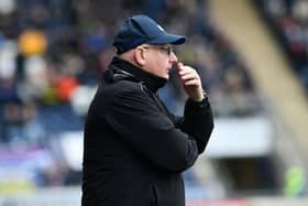 19-01-2025. Picture Michael Gillen. FALKIRK. Falkirk Stadium. Falkirk FC v Raith Rovers FC. Season 2024 - 2025. The Scottish Gas Men's Scottish Cup 4th Round. John McGlynn.