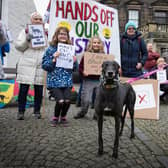 The Black Bitch protest in Linlithgow town centre on Saturday. Photo by Angus Laing.