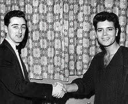 A young Ian Trapp meets a young Cliff Richard. Pic: Contributed