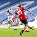 Falkirk’s Calvin Miller scores to make it 3-0 against Queen's Park (Photo by Roddy Scott/SNS Group)