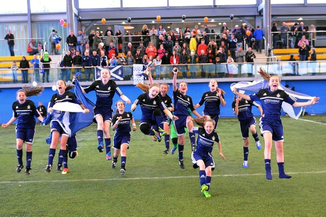 Falkirk under-13s girls cup final win over Hearts