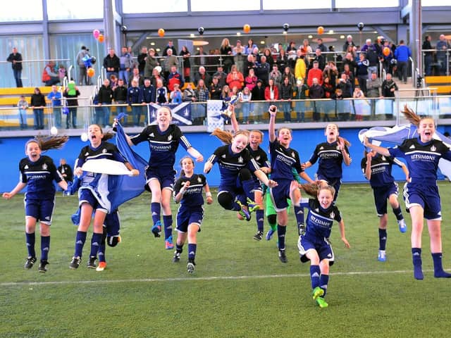 Falkirk under-13s girls cup final win over Hearts