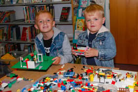 Harry, 7, and Jack, 2from Stenhousemuir get creative with Lego