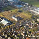 An aerial view of the former ice rink and indoor football centre being put on the market. Pic: Savills