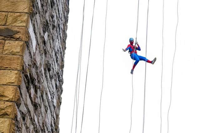 We know Spiderman has a head for heights and he's proving it here!