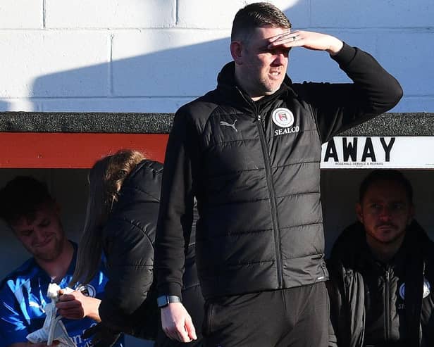 Bo'ness United boss Stuart Hunter could be looking at a different set-up next season (Pic by Michael Gillen)