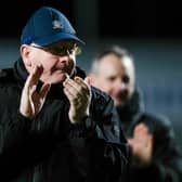 FALKIRK, SCOTLAND - DECEMBER 07: Falkirk manager John McGlynn during a William Hill Championship match between Falkirk and Raith Rovers at the Falkirk Stadium, on December 07, 2024, in Falkirk, Scotland. (Photo by Sammy Turner / SNS Group)