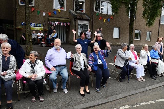 Residents turned out to cheer on the parade.