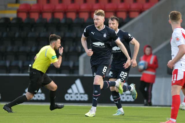 Coll Donaldson grabbed one back for the Bairns, but the side still need a massive goal swing on Saturday