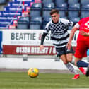 Jack Healy drives with the ball last time out against Edinburgh Uni in a 2-0 victory (Pic: Scott Louden)