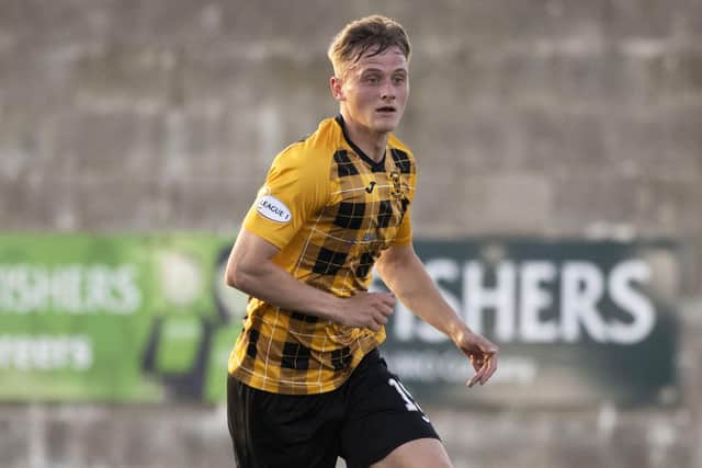 METHIL, SCOTLAND - MAY 09: East Fife's Sam Denham in action during a cinch League One play-off semi final first leg match between East Fife and Clyde at New Bayview, on May 09, 2023, in Methil, Scotland. (Photo by Paul Devlin / SNS Group)
