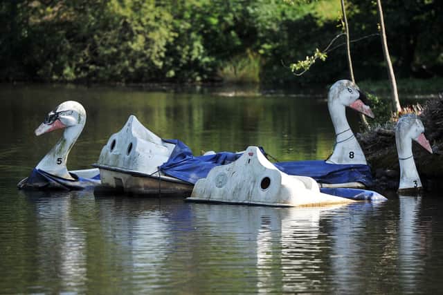 Falkirk Community Trust admitted the swan pedalos had fallen into such a state of disrepair it did not know if they would be reinstated in the future