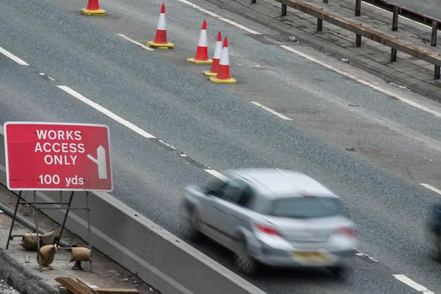 Lanes and slip roads will close overnight tonight (Tuesday) for emergency joint repair works on the M9 at Junction 10. Picture: John Devlin.