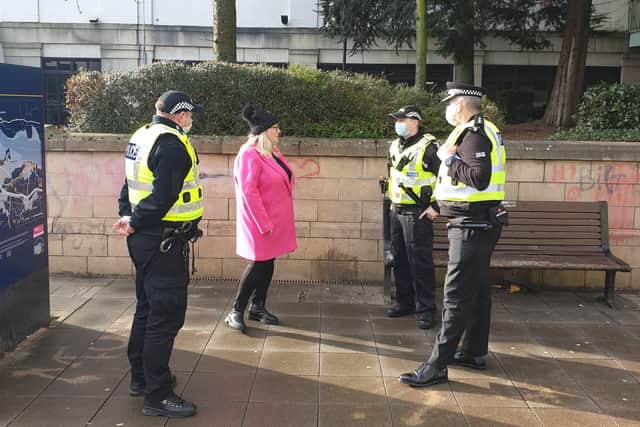 Police will be carrying out high visibility patrols in Falkirk town centre