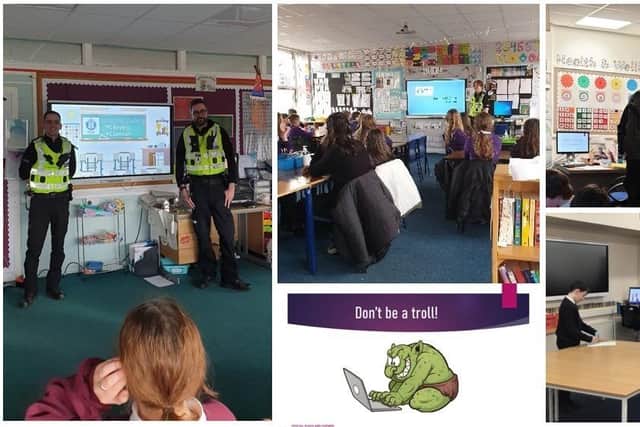 PCs visited schools in the area to "download" their safety message