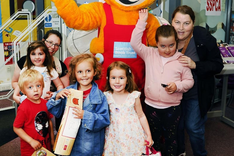 Everyone wanted to meet library mascot Bookbug.