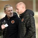Stenhousemuir boss Gary Naysmith and assistant Brown Ferguson on the touchline (Photo: Alan Murray)