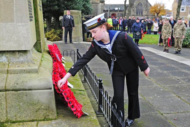 There will be no Remembrance Sunday service in Zetland Park, Grangemouth this year due to the coronavirus pandemic. Picture: Michael Gillen.