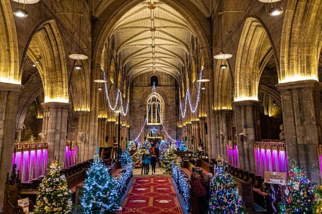 St Michael's Parish Church provides the perfect backdrop for this festive display. (All pics: Martin Brown)