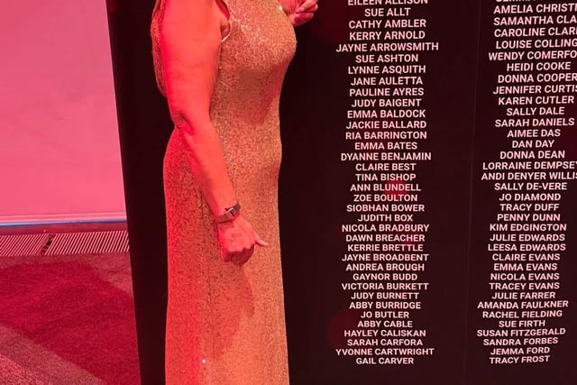 Claire appears on Slimming Worlds' roll of honour