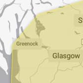 A yellow warning for snow is in place for the district from Thursday into Friday.