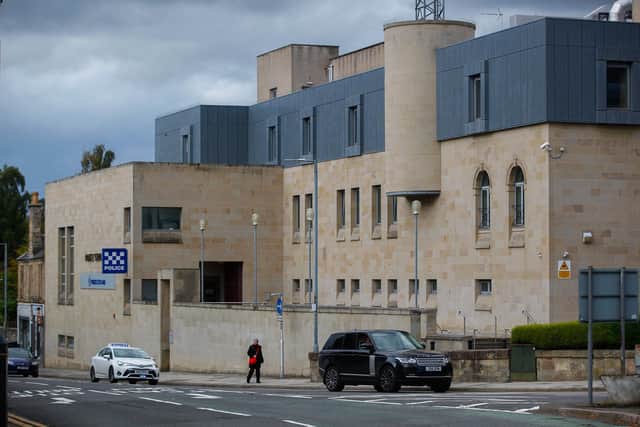 McClure behaved in a threatening manner at Falkirk Police Station