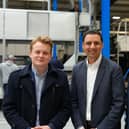 Candidate Paul Godzik, right, with Labour's Scottish leader Anas Sarwar and Falkirk MP Euan Stainbank. Pic: Contributed