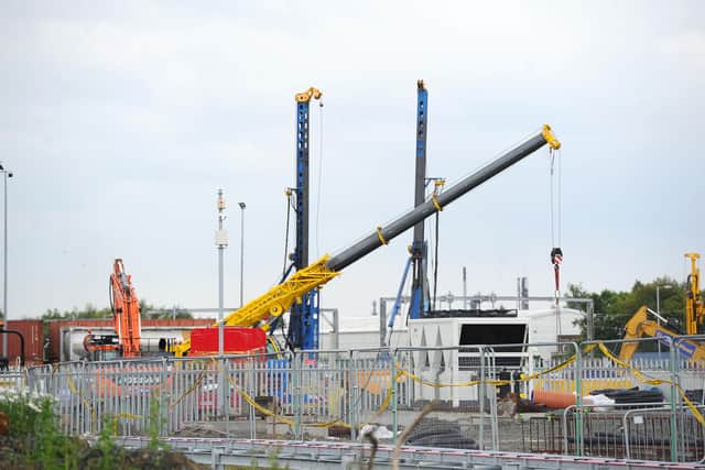 Construction on the new Earls Gate Energy Centre continues on land near Caledon Green, Grangemouth