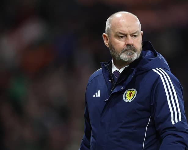 GLASGOW, SCOTLAND - MARCH 26: Scotland manager Steve Clarke is seen during the international friendly match between Scotland and Northern Ireland at Hampden Park on March 26, 2024 in Glasgow, Scotland. (Photo by Ian MacNicol/Getty Images)