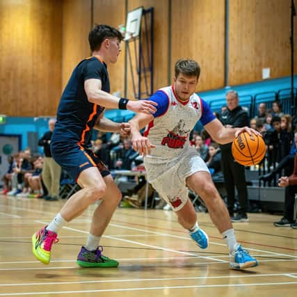 Fury’s Zygimantas Dauksas on the ball as they sealed a Scottish Cup semi-final spot after an impressive win over Stirling Knights (Photo: Gary Smith)