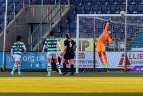 Falkirk goalkeeper Rachel Pirie has earned plaudits for her excellent performance against Celtic (Pics by Scott Louden)