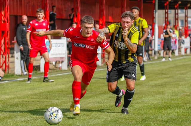 Action from Camelon's match with Lothian Thistle Hutchison Vale.